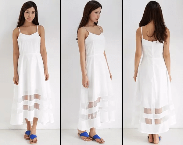 Fashion dresses for hot sunny day for girls with curved legs